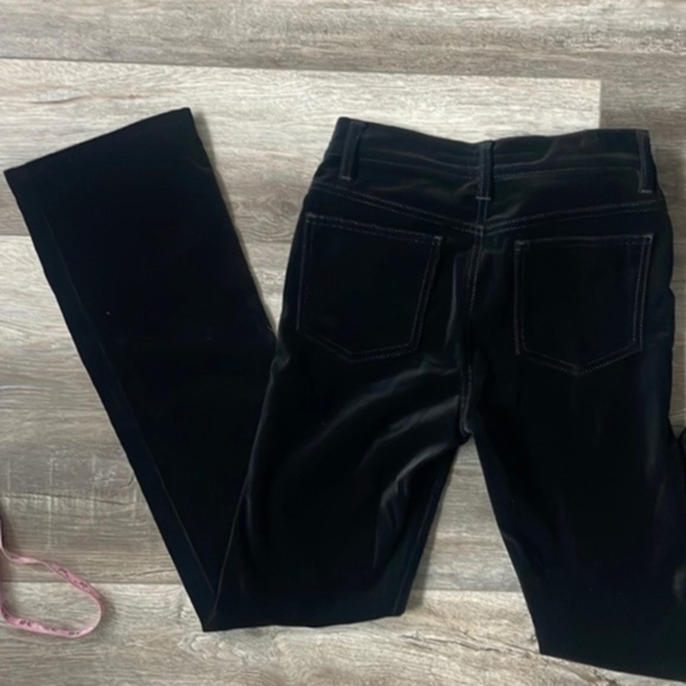 ESCADA sport pants black faux velvet size 34 or 4 or XS black trousers